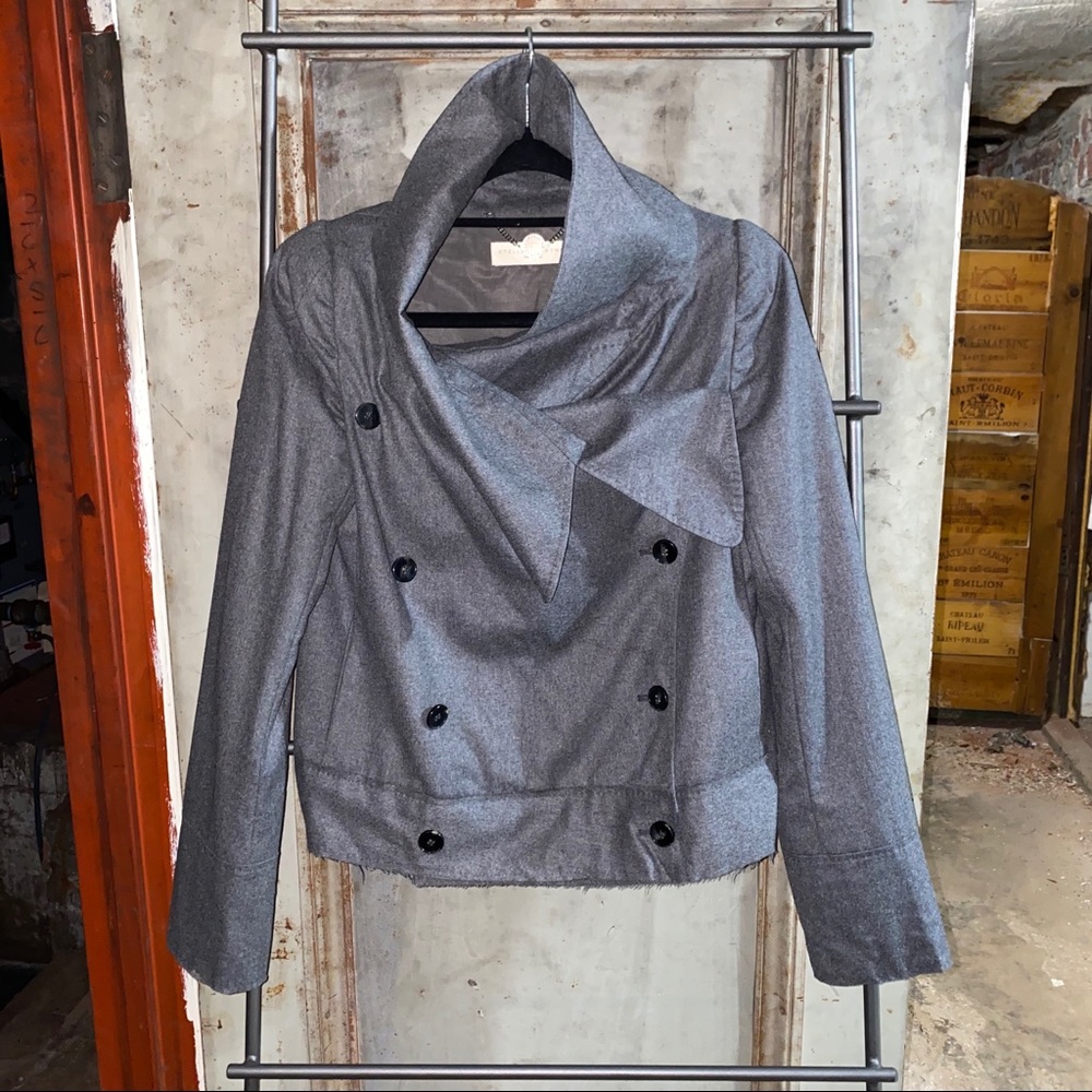 Stella McCartney Grey Wool Cropped Jacket
